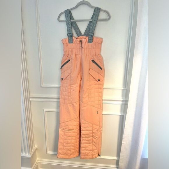 Free People All Prepped Ski Bib Waterproof Pants With Suspenders, Watermelon NEW - Picture 5 of 13